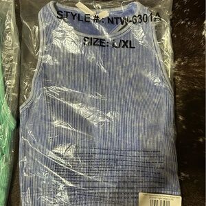 Zenana Outfitters Light Blue Ribbed Tank Top